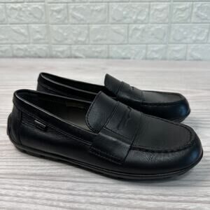 Geox New Fast Boy Leather loafers Kids 33 Black Leather Breathable Antibacterial